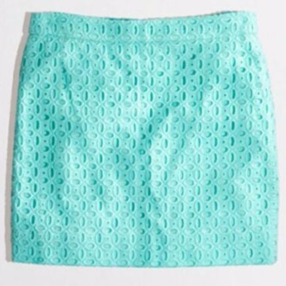 J.CREW 69748 EYELET MINI SKIRT - SIZE 4 NAVY BLUE - Picture 5 of 5